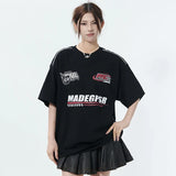 Oversized Sports O-neck T-shirt