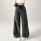Stylish Y2K Drawstring Wide Leg Sweatpants