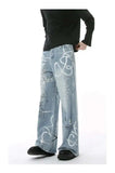 Essential Hand-Painted Scrawl Denim Jeans