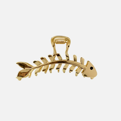Metal Fish Bone Irregular Hair Claw Clip