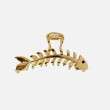 Metal Fish Bone Irregular Hair Claw Clip