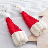Cute Christmas Holiday Santa Hat Earrings