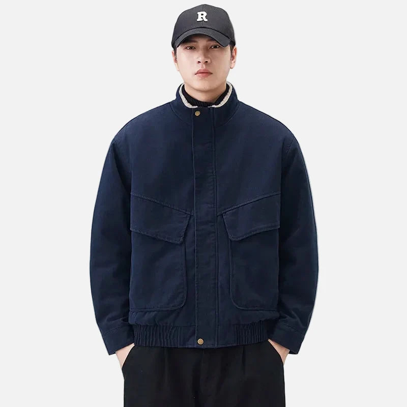 American Style Warm Lamb Inner Fur Jacket