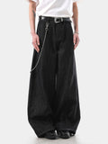 Elegant Stretch Comfort Solid Color Wide Leg Jeans