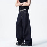 Classic Loose Dark Blue Straight Jeans