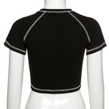 Y2K Slim Vintage Crop Top