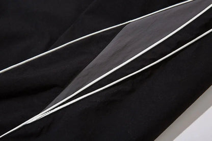 Y2K Black Patchwork Sports Pants