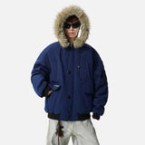 Y2K High Quality Detachable Fur Hooded Jacket