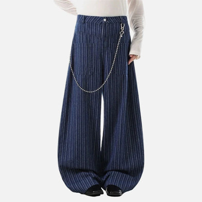 American Old Money Style Loose Suit Pants