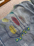 Flower Vintage Embroidery Denim Shorts