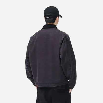 Y2K Cityboy Style Washed Denim Jacket