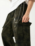 Vintage Tactical Camo Cargo Straight Leg Pants