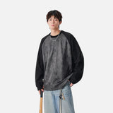 Y2K Cozy Distressed Crew Neck Sweatshirt