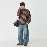 Insulated Casual Striped Long Sleeve T-Shirt