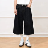 Vintage Black Baggy Denim Shorts