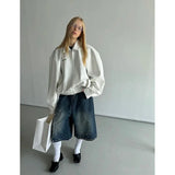 Women Flaffy Streetwear Calf Length Jorts