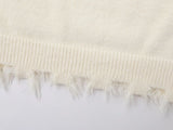 Cozy Aesthetic Distressed Knit Sweater
