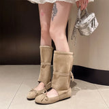 Vintage Summer Mid-Calf Mary Open Boot