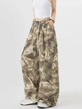 Women Vintage High Waist Camouflage Cargo Pants