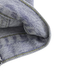 Y2K Button-Up Denim Bustier Top
