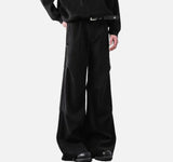 Classic Micro Flared Pleated Casual Pants
