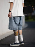 Baggy Drawstring Denim Jorts