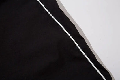 Y2K Black Patchwork Sports Pants