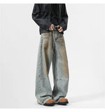 Streetwear Vintage Distressed Wide Leg Denim Jeans