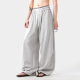 Streetwear Gray Baggy Wide Leg Sweatpants