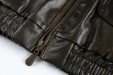 Retro Rivets Stand Collar Motorcycle Leather Vest