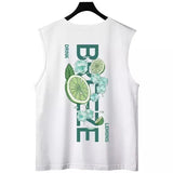 Lemon Graphic Print Sleeveless Tank T-Shirt