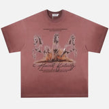 Streetwear Horse Graphic Tie Dye T-Shirt