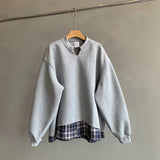 Vintage Oversized Two Piece Layered Casual Sweatshirt