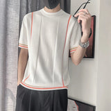 Classic Comfort Plaid Casual Short Sleeve Knit T-Shirt