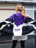 Embroidered Patchwork Varsity Windbreaker Jacket