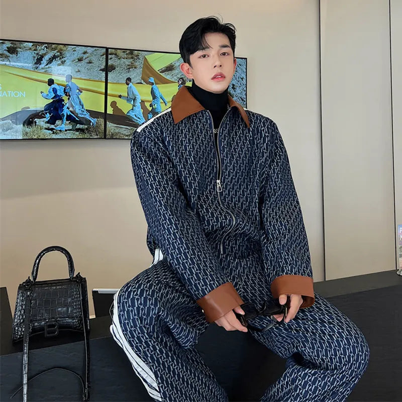 Vintage Denim Jacquard Set