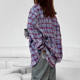 Women Comfort Contrasting Casual Blouse Shirt
