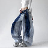 Chic Gradient Korean Style Wide Leg Jeans