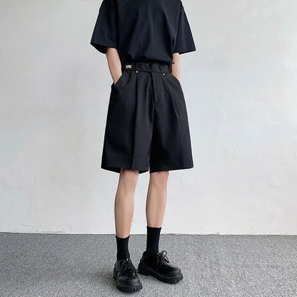 Luxury Elegant Solid Color Straight Casual Short
