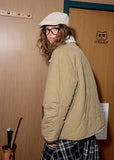 Colorblock Gourd Pattern Faux Fur Parka Jacket