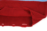 Y2K Knitted Holes Striped sweater