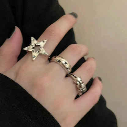 Vintage Retro Gothic Stars Rings