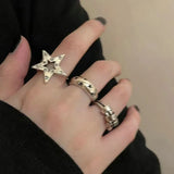 Vintage Retro Gothic Stars Rings