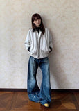 Retro 2000s Style Washed Boyfriend Jeans