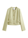 Women Chic Handsome Spring Tweed Jacket