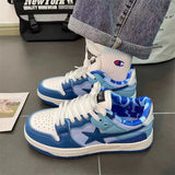 Retro Star Color Skateboard Shoes
