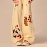 Sweet Wide Leg Elastic Waist Sweatpants