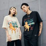 Living In My Own Utopia Tiger Print T-shirt