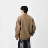 Durable Washed Crew Neck Sweatshirt