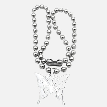 Butterfly Stainless Steel Pendant Necklace